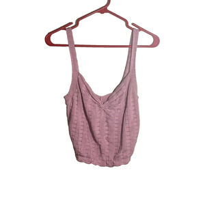 Urban Outfitters Cinched Knit Pink Tank Size Large